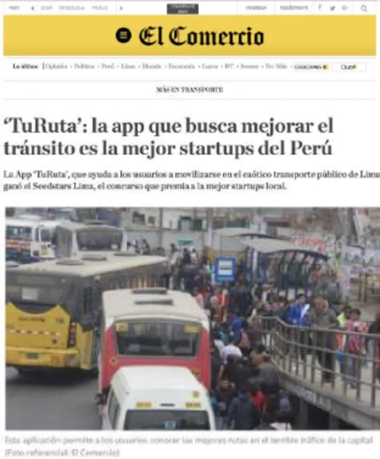 Nota en El Comercio